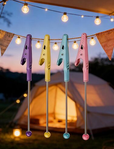 4 Pcs Stochastic Alligator Clip, Multicolour Metal Note Clip Long-Tailed Clamp, Craft Clips for Crafts/DIY Enthusiasts in Saudi Arabia