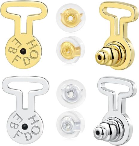 Earring Lifter Backs, EBFDOH T Shape Earring Backs for Droopy Ears Large Earring Backings for Heavy Earrings Big Support Backers for Studs Large Earing Backs,Mixed Color in Kuwait