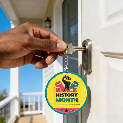 Juneteenth التاريخ الأسود سلاسل المفاتيح الفنية الخشبية الزينة، DIY فارغة Juneteenth موضوع Keychian لوازم الحفلات تفضل، يوم الحرية عطلة سلاسل خشبية Pedants، مجموعة من 24 التهم in Kuwait