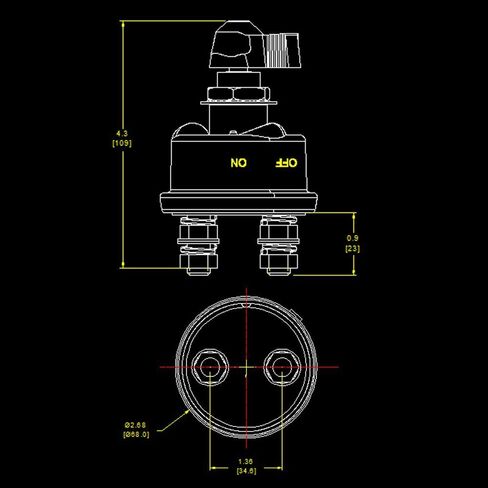 6276 PV 1 Pack Post 12v RV High Current Battery Disconnect Kill Switch للشاحنة والقارب والشاحنة، ضمان لمدة عامين، فضي، الموديل: 6276 RV PV Battery Disconnect Switch 12V in Kuwait