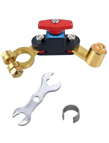 Battery Cut Off Switch 12v -24v, Pure Copper High Conductivity Battery Disconnect Switch Top Post, Automotive Replacement Battery Switches for Car Truck Marine Rv Motorcycle Camper Boat (1, Red) in Kuwait