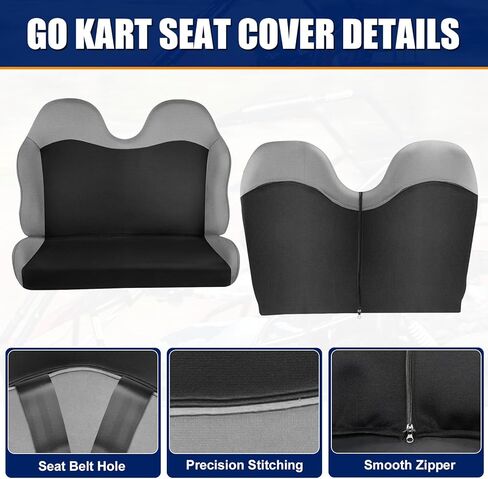 غطاء مقعد متوافق مع Coleman KT196/CK196-T/200GK، غطاء مقعد مقعد مع فتحة حزام الأمان، نسيج النيوبرين مقاوم للماء وواقي مقعد Go Kart مقاوم للخدش in Kuwait