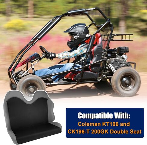 غطاء مقعد متوافق مع Coleman KT196/CK196-T/200GK، غطاء مقعد مقعد مع فتحة حزام الأمان، نسيج النيوبرين مقاوم للماء وواقي مقعد Go Kart مقاوم للخدش in Kuwait