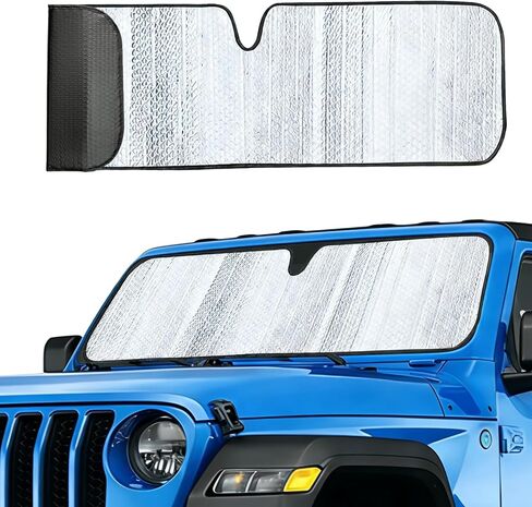 Windshield Sun Shade Fit for Jeep Wrangler TJ JK JL &Gladiator JT 2/4 Door Funny Duck Window Sunshade for UV Rays & Heat Protection Funny Windshield Cover for Wrangler & Gladiator in Saudi Arabia