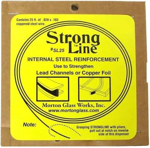 Strongline Steel Reinforcement Strip 25Ft for Glass Project Support, Adds Strength to Copper Foil & Leaded Panels in Saudi Arabia