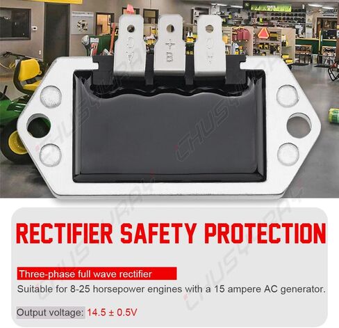 Voltage Regulator Rectifier 41-403-09 4140309 Replacement for Deere Lawn Tractor L100 L105 L107 L108 L110 L111 L118 L120 L130 Lawn Mower Tractor 3 Pin 12V Rectifier Regulator in Saudi Arabia