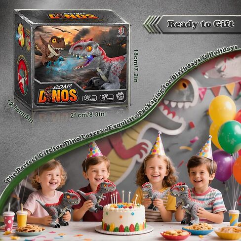 Dinosaur Toys for Kids 2-4 5-7 Years, Mist Spray Dinosaur Toy with Roar and Lights, Trex Indominus Rex Dinosaurs, Interactive No Remote Control Dino Toys 3-5 Year Old Boys Birthday Gift in Saudi Arabia