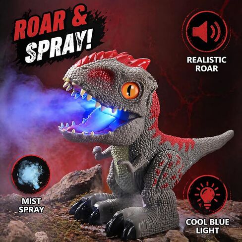 Dinosaur Toys for Kids 2-4 5-7 Years, Mist Spray Dinosaur Toy with Roar and Lights, Trex Indominus Rex Dinosaurs, Interactive No Remote Control Dino Toys 3-5 Year Old Boys Birthday Gift in Saudi Arabia
