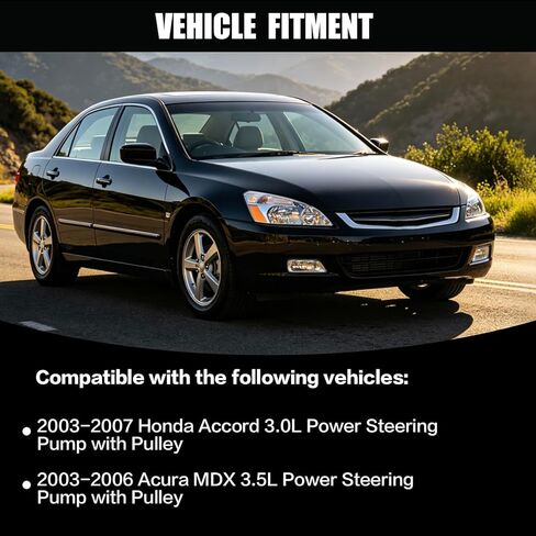مضخة توجيه كهربائية مع بكرة لهوندا أكورد 2003-2007 3.0L V6، أكورا MDX 2003-2006 3.5L V6، يستبدل OE 21-5349 56110-RCA-A01 in Kuwait