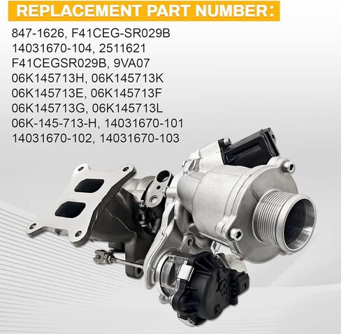 شاحن توربيني RHF4 مع مجموعة المحرك متوافق مع VW Golf 2015-2018، متوافق مع Golf Alltrack 2017-2019، SportWagen 2015-2019، متوافق مع Audi A3 2015-2016، L4 1.8L in Kuwait