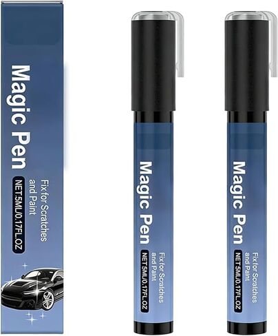 (2PCS) Magic Car Scratch Removal Pen, 2026 New Car Paint Repair Pen, Portable Auto Scratch Remover for Garage and Home Use, Universal Car Touch Up Pen for Drivers in Saudi Arabia
