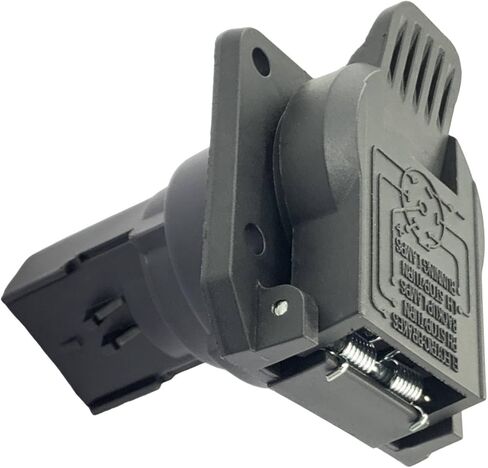 56038366AB المصد الخلفي 7-Way Trailer Tow Connector Plug for 2001-2010 Dodge Ram 1500 2500 3500 1998-2016 Je-ep Wrangler Grand Cherokee Dodge Dakota Durango Chrysler 300 استبدال 56038366 7-Pin RV Blade in Kuwait