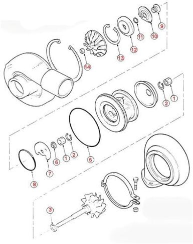 Turbo Rebuild Kit Repair Kit for SAAB VOLVO S70 850 T5 R Mitsubishi TD04HL 13G 15G in Saudi Arabia