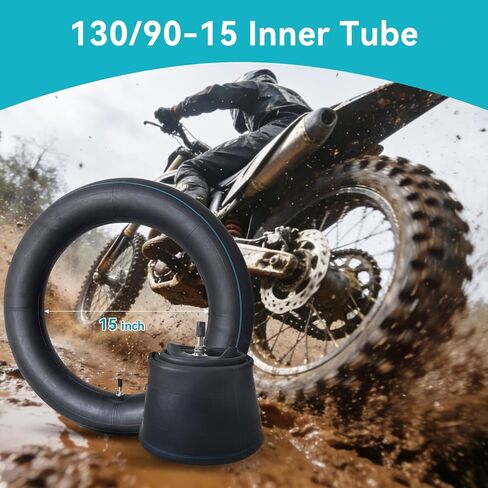 أنبوب الدراجة الترابية 2-Pack 130/90-15 5.00/5.10-15 الأنبوب الداخلي TR4 ساق الصمام المستقيم in Kuwait