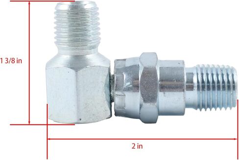 كوع دوار للخرطوم الهيدروليكي 1/4 بوصة 90 درجة 21855 متوافق مع شفرة محراث الثلج ماير، المشترين SAM 1304055، NLP SNP6155 in Kuwait
