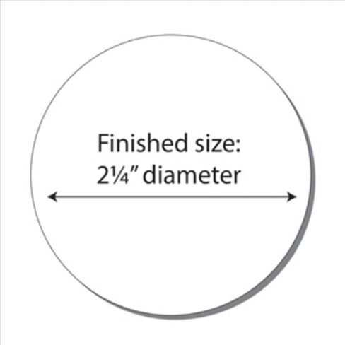Print-Ready 2-1/4" Diameter Circle-Perforated Button Blanks, 12-UP on 8-1/2" x 11" White 24lb Bond Paper - 100 Sheets / 1200 Buttons in Saudi Arabia