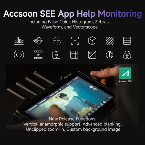 Accsoon CineView SE Wireless Transmitter Receiver Transmission ，Range of 1200 ft/350m,Latency 0.05s&1080P HD Video, HDMI and SDI,Support 4 Devices Dual-Band Transmission in Saudi Arabia