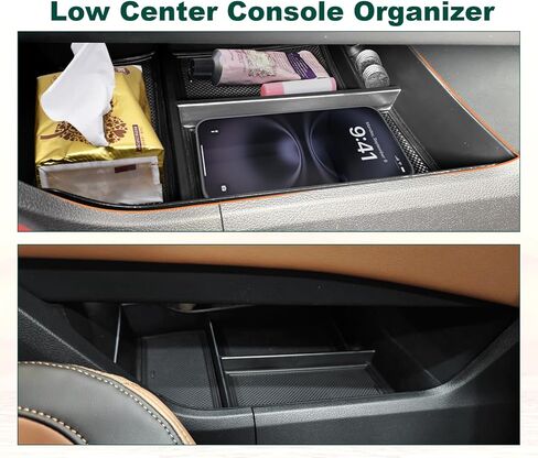 3PCS Center Console Organizer for 2021-2026 Nissan Rogue S/SV/Rock Creek Accessories, Dashboard Storage Tray + Armrest Box + Lower Console Organizer Durable ABS (Only Fit 8-Inch Screen) in Saudi Arabia
