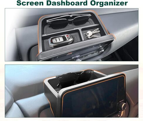 3PCS Center Console Organizer for 2021-2026 Nissan Rogue S/SV/Rock Creek Accessories, Dashboard Storage Tray + Armrest Box + Lower Console Organizer Durable ABS (Only Fit 8-Inch Screen) in Saudi Arabia