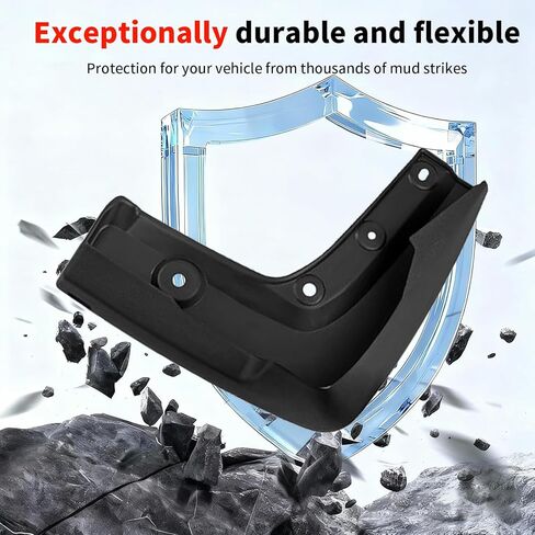 No Drill Mud Flaps for 2023-2026 Honda Pilot, Heavy Duty Front & Rear All Weather Splash Guards Set for LX Sport EX-L Touring Trailsport Elite Black Edition Trims, OEM-Style Black Mud Guards in Saudi Arabia