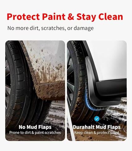 No Drill Mud Flaps for 2023-2026 Honda Pilot, Heavy Duty Front & Rear All Weather Splash Guards Set for LX Sport EX-L Touring Trailsport Elite Black Edition Trims, OEM-Style Black Mud Guards in Saudi Arabia