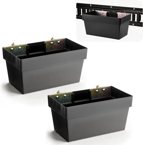 3 Pack Heavy Duty E Track Storage Bins, E-Track Accessories Tool Organizer for Enclosed Trailer, Truck, Cargo Van, Garage, Durable Plastic Storage Baskets for E-Track Rail System, 13 Inch in Saudi Arabia