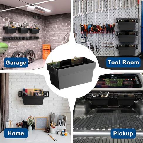 3 Pack Heavy Duty E Track Storage Bins, E-Track Accessories Tool Organizer for Enclosed Trailer, Truck, Cargo Van, Garage, Durable Plastic Storage Baskets for E-Track Rail System, 13 Inch in Saudi Arabia