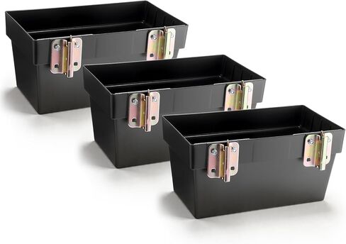 3 Pack Heavy Duty E Track Storage Bins, E-Track Accessories Tool Organizer for Enclosed Trailer, Truck, Cargo Van, Garage, Durable Plastic Storage Baskets for E-Track Rail System, 13 Inch in Saudi Arabia