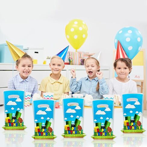 OULUN 30Pcs Super Bros Party Gift Bags,Cartoon Game Party Candy Bags,Girl and Boy Birthday Supplies Decorates in Saudi Arabia