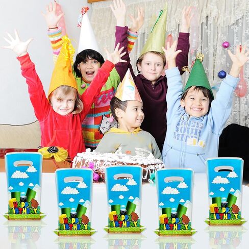 OULUN 30Pcs Super Bros Party Gift Bags,Cartoon Game Party Candy Bags,Girl and Boy Birthday Supplies Decorates in Saudi Arabia