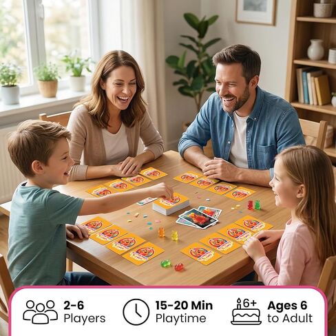 لعبة Point Games Gummy Bear Card Game، لعبة ممتعة لاستراتيجية الرياضيات والذاكرة للأطفال والعائلات - تتضمن 54 بطاقة وبطاقات عمل - للأعمار من 6 سنوات فما فوق - من 2 إلى 6 لاعبين in Kuwait