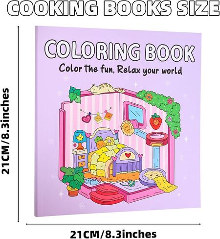 Coloring Book Set for Adults,Cute Coloring Book for Adults Relaxation with 80Patterns, Super Cute Animal Characters with Easy and Simple Designs for Relaxation in Saudi Arabia