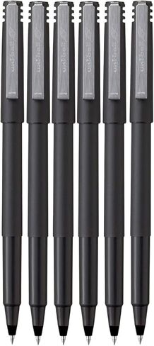Roller Rollerball Pens, Micro Point (0.5mm), Blue Ink, 6 Count, Bundle with Plastic Reusable Pouch in Saudi Arabia