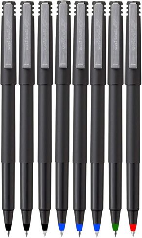 Roller Rollerball Pens, Micro Point (0.5mm), Blue Ink, 6 Count, Bundle with Plastic Reusable Pouch in Saudi Arabia