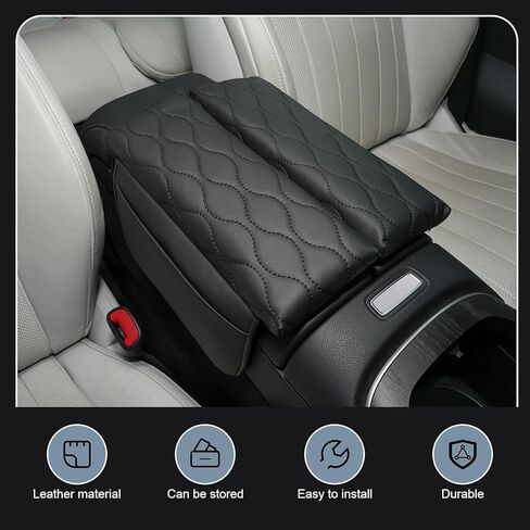 غطاء وحدة التحكم المركزية لسيارة 2024-2026 Mercedes-Benz E-Class W214 (E350 E450 AMG E53)، وسادة مسند ذراع جلدية مع جيوب تخزين in Kuwait