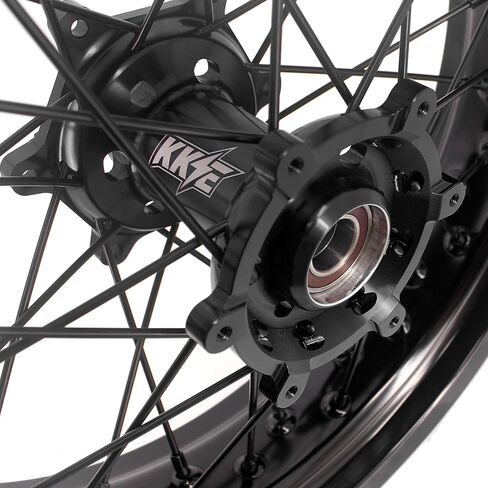KKE 17'' inch Supermoto Wheels Fit For SUZUKI DRZ400S DRZ400SM 2005-2024 DRZ400 DRZ400E 3.5/4.25 Street Wheels Black Hubs Set in Saudi Arabia