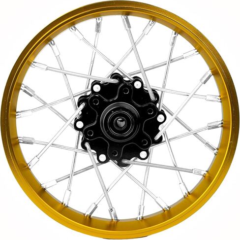 CNC Aluminum Front Wheel V2 For LOSI Promoto MX motorcycle 1:4 Gold (red) in Saudi Arabia