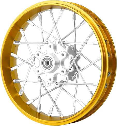CNC Aluminum Front Wheel V2 For LOSI Promoto MX motorcycle 1:4 Gold (red) in Saudi Arabia