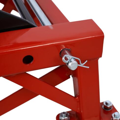 300 lbs Hydraulic Motorcycle Scissor Jack Lift Foot Step Wheels for Small Dirt Bikes Steel Red & Secure Maintenance Storage Outdoor-Ready in Saudi Arabia
