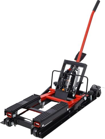 Hydraulic Motorcycle Lift Jack, 1500 LBS Capacity ATV Scissor Lift Jack, Portable Motorcycle Lift Table with 4 Wheels, Hydraulic Foot-Operated Hoist Stand for Motorcycle ATV UTV Powersports in Saudi Arabia