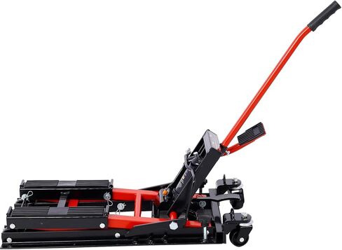 Hydraulic Motorcycle Lift Jack, 1500 LBS Capacity ATV Scissor Lift Jack, Portable Motorcycle Lift Table with 4 Wheels, Hydraulic Foot-Operated Hoist Stand for Motorcycle ATV UTV Powersports in Saudi Arabia
