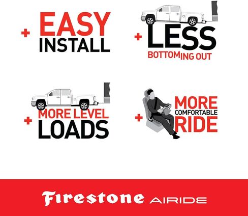 طقم تعليق كيس الهواء الخلفي Firestone Airide 2598 Ride-Rite يناسب 2014-2026 Ram 2500 | قدرة تحميل تصل إلى 5000 رطل | 5-100 رطل لكل بوصة مربعة | سهلة التركيب | يقلل من تآكل الإطارات in Kuwait