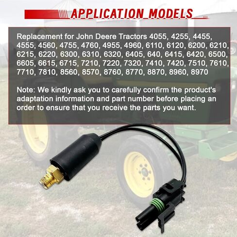 مستشعر ضغط الزيت، RE63291 RE-63291 بديل لجرارات جون ديري 4055 4255 4455 4555 4560 4755 4760 4955 4960 6110 6120 6200 in Kuwait
