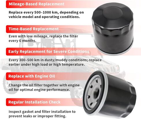 فلتر زيت لـ Hisun 250/400/450/500/550/700/750 ATV UTV، يناسب Massimo، Bennche، Coleman، Cub Cadet، التمساح، Yardsport استبدال OEM 15200-003-0000/15200-F39-0000 (3/4-16 خيط UNF) in Kuwait