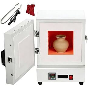 2000W Electric Kiln for Pottery & Jewelry, 1150℃ Muffle Furnace for DIY Projects, Glazing, Metalwork, Ceic Lab Burnout Oven – Perfect for Artists & Craftsmen in Kuwait