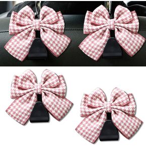 2PCS Car Seat Headrest Hooks, Cute Bow Vehicle Rear Seat Bracket Hook for Purses and Bags, Automotive Purse Hook Hanger, Universal for SUV, Sedan, Truck (Black) in Kuwait