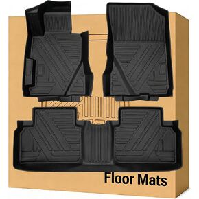 Floor Mats Compatible with 2006-2011 Honda Civic Sedan，All Weather Waterproof Durable Anti-Slip Odorless Custom-fit Front Rear Rows Full Set Carpet Protection TPE Liner in Saudi Arabia