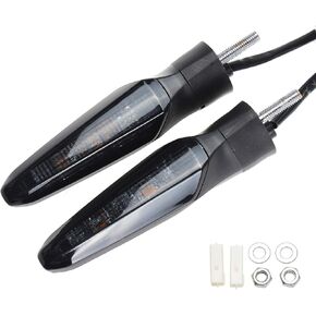 Motorcycle Front or Rear Turn Signal Indicators Compatible with Honda NC700/750 S/X/DCT CTX700 N/DCT CBR 650F/500R/400R/600RR CB 650F/400F/500F/400X/500X (Smoke) in Kuwait