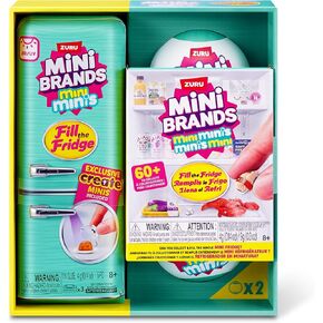 Mini Brands -Fill The Fridge-Series 1-1PK Fill The Fridge PLAYSET S1 and 2PK INT Capsules S1 Combo in Saudi Arabia