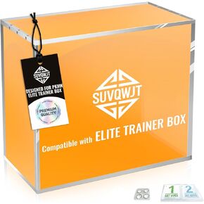 Elite Trainer Box Acrylic Case - Extra Thick ETB Protector Case Compatible with PKMN, Magnetic Lid, UV Resistant, Stackable Display Storage Box for PKMN ETB Collection in Saudi Arabia